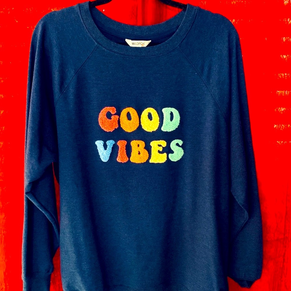 Rare Wildfox GOOD VIBES Jumper